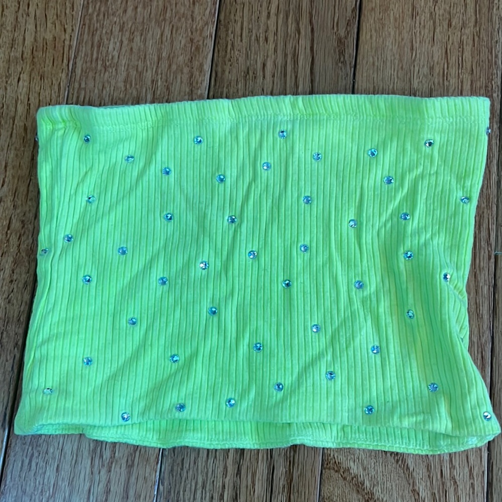 LF Sparkly Green Tube Top